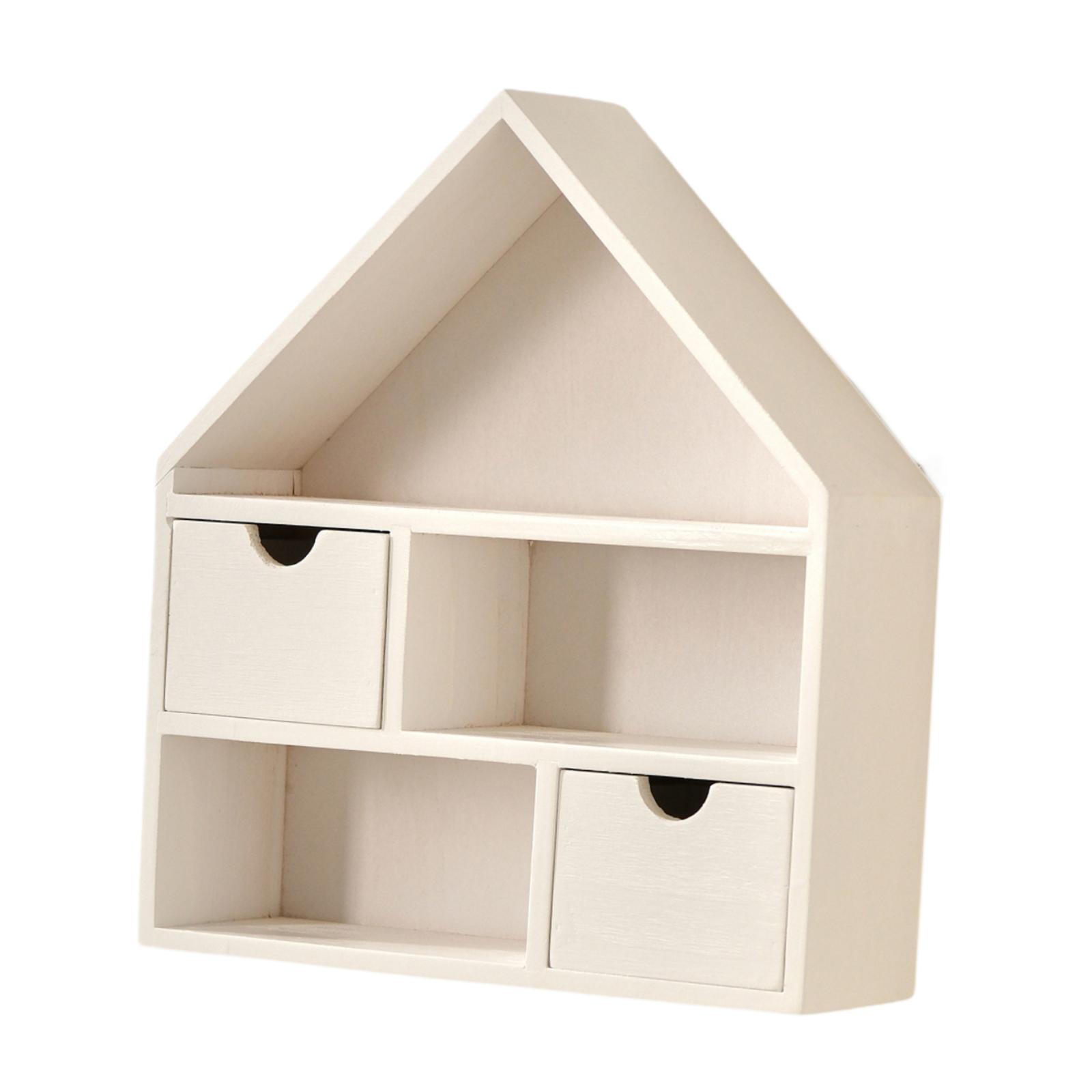 

Hanging Wooden Box, Wooden Display Case, Hanging Display Shelf Organizer for Keepsake белый