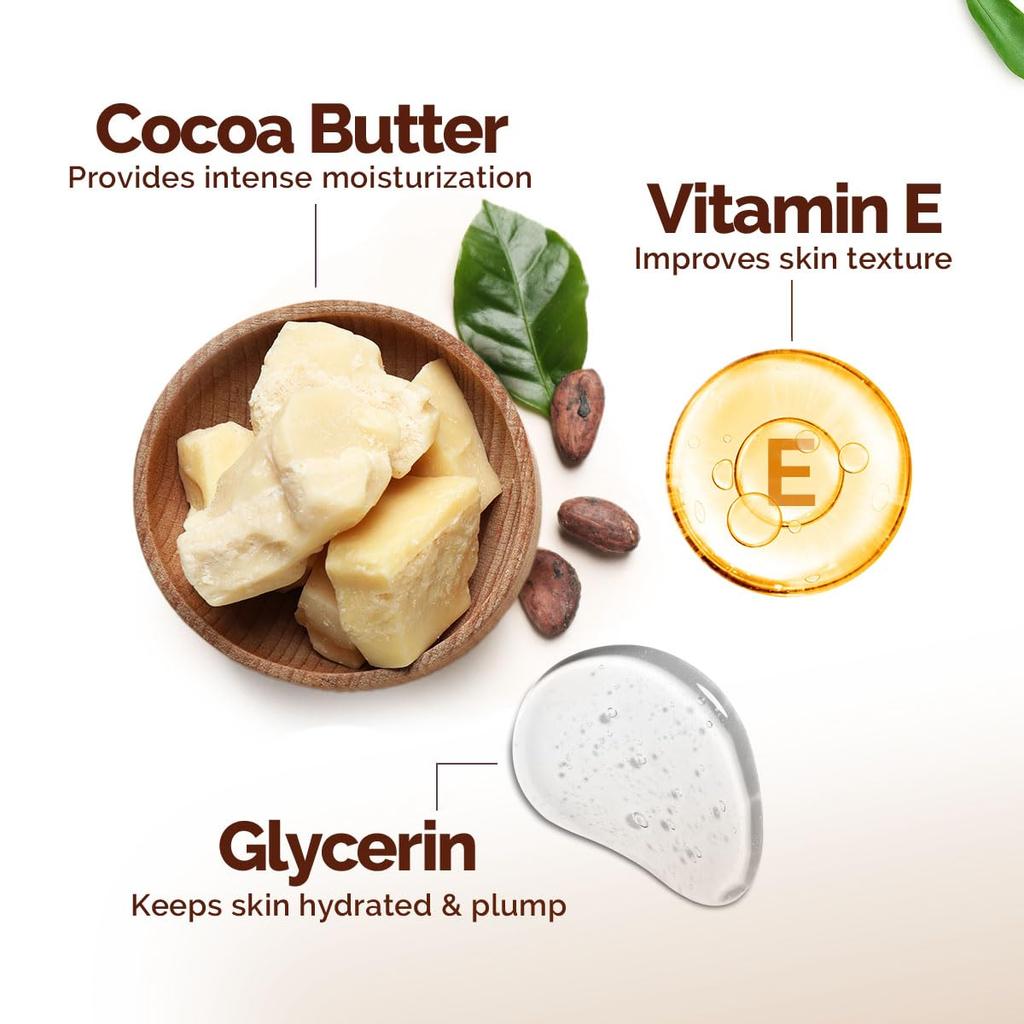 Mamaearth Cocoa Rich Moisturizing Body Lotion 400ml Pack of 1 for Very Dry Skin 48H Hydration 7in1 Care