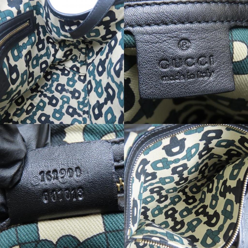 Used GUCCI Tote Bag Guccisima 162900 Horsebit Sima leather black Everyday use