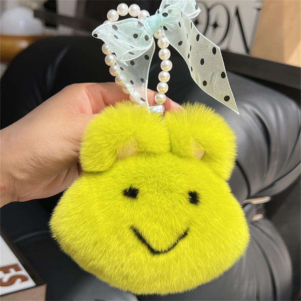 Cute Plush Rabbit Fur Bunny Keychain For Women Bag Car Key Chain Pendant Decoration Jewelry Bags Car Hangings Accessories Gifts