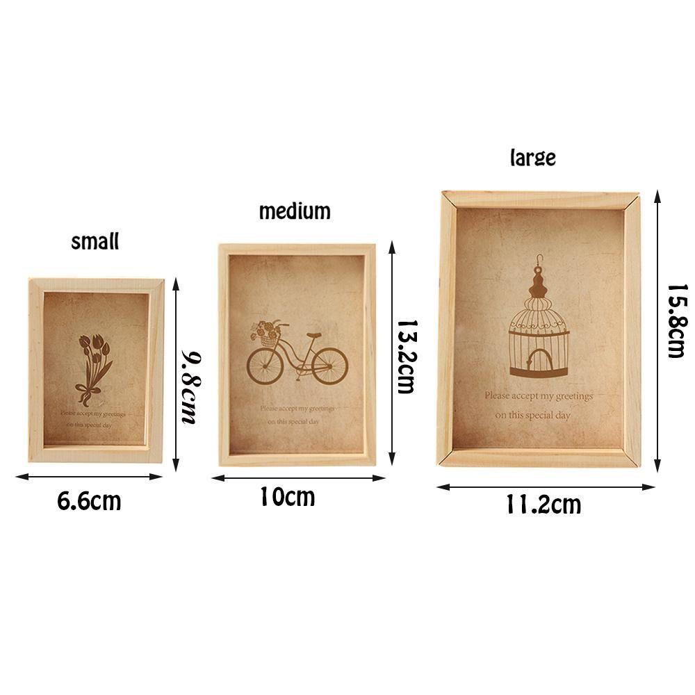 Mini Wedding Decor Art Wooden Vintage Picture Holder Photo Frame