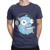The Golang Mascot Music Black Edition Graphic 100 Cotton TShirt gopher Tees Tops For Unisex