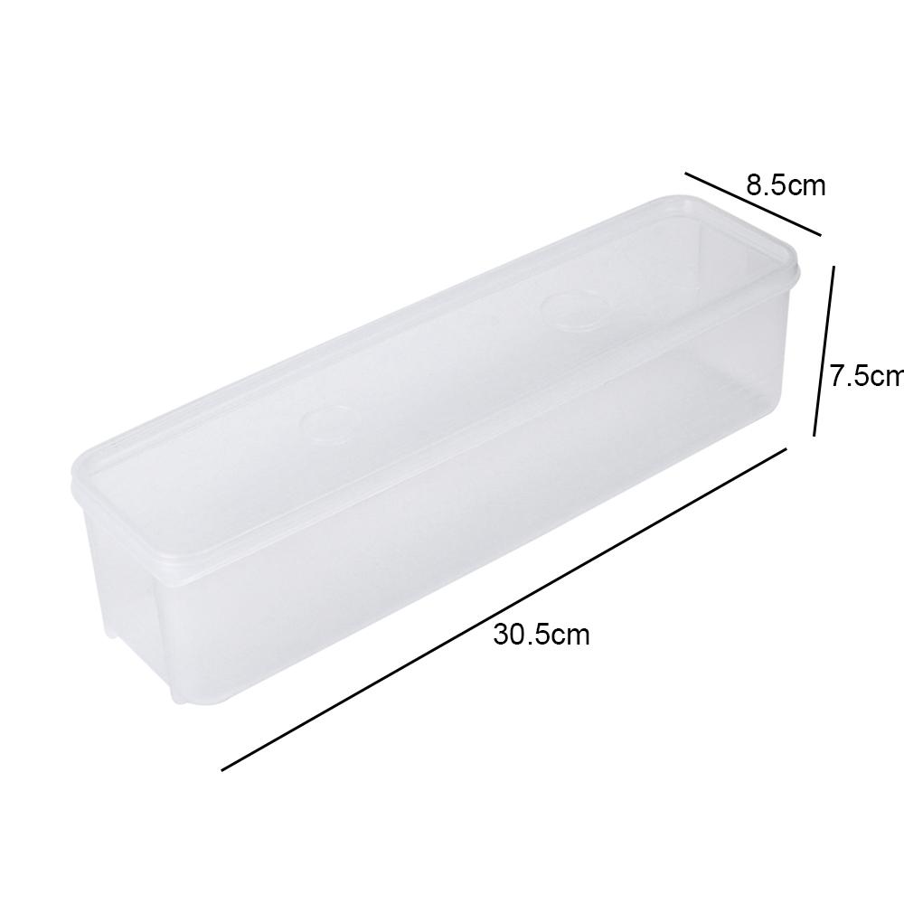 

Noodle Spaghetti Container Refrigerator Cereal Preservation Storage Box with Cover Spaghetti Box Kitchen Food Grain Container 30.5x8.5x7.5cm&1-tier прозрачный
