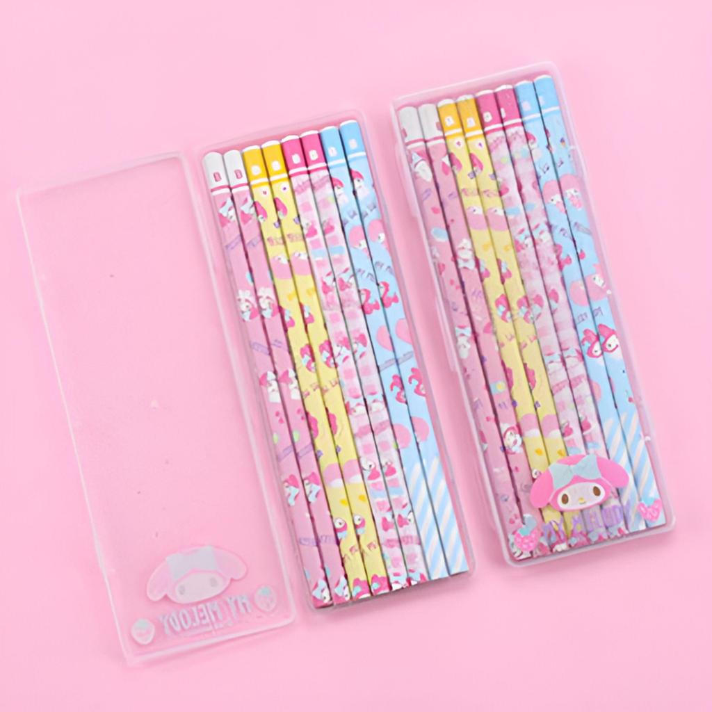 Sanrio Charaktere 8-Stifteetui & Stifte-Set