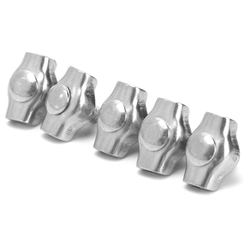 5 STÜCKE Seilklemme Simplex Edelstahl Marinebeschläge Befestigungsclip für Hebezeuge 2mm 0.08in