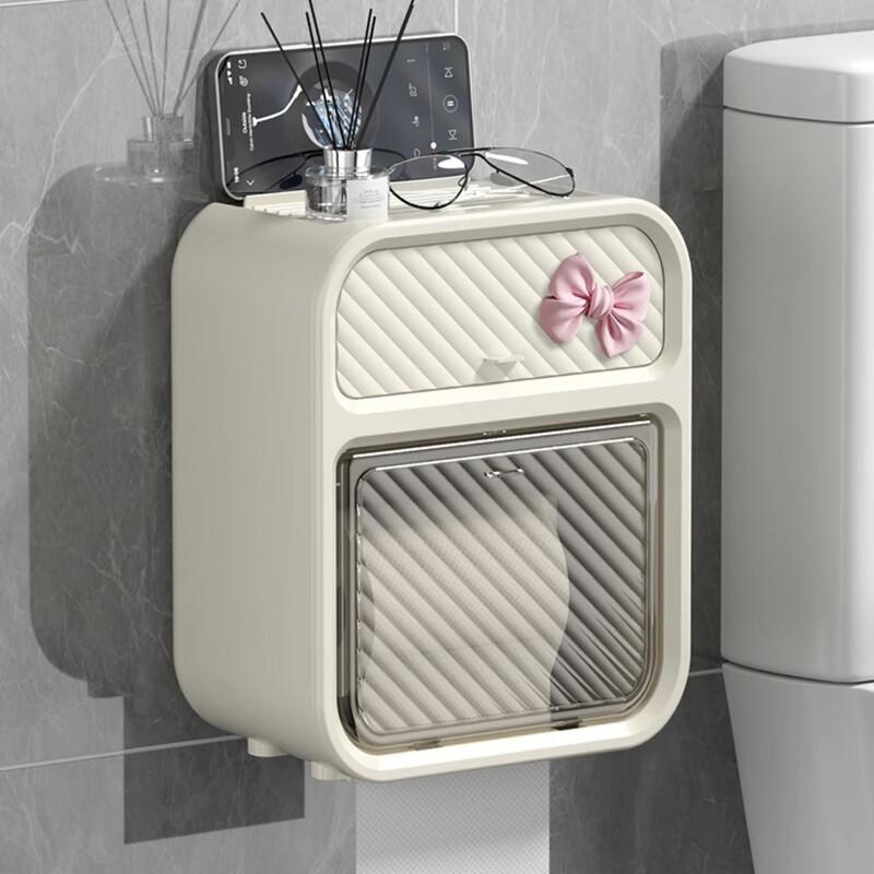 Light Luxury Cream Style Bathroom Tissue Holder