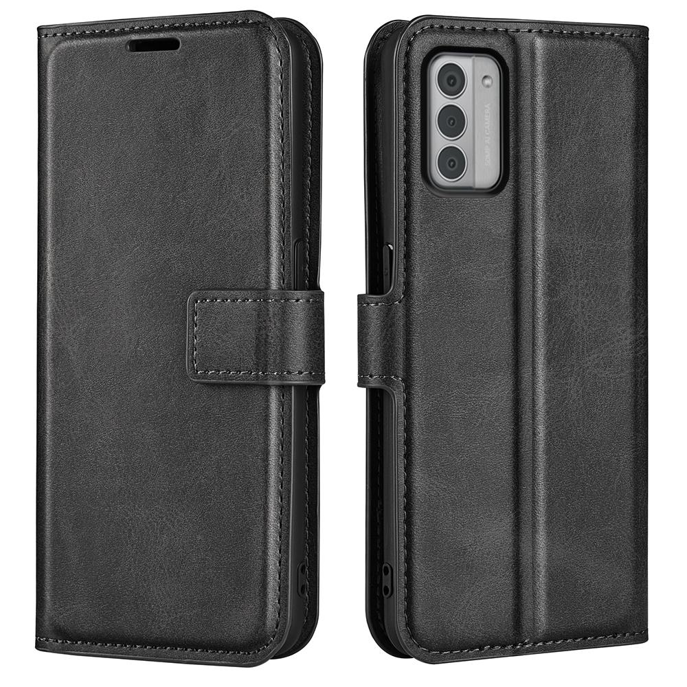 

Protective Case for Nokia G42,Calf Texture PU Leather Wallet Stand Phone Cover Black