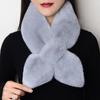Winter Thick Scarf Women's Warm Imitation Otter Rabbit Fur Bib