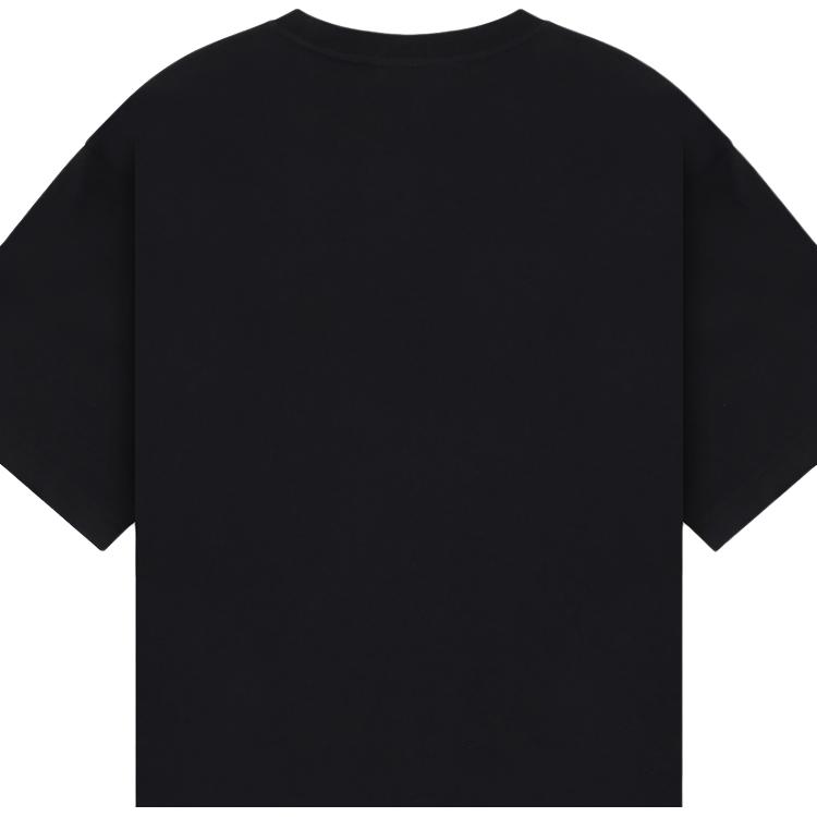 We11done Spring 26 Rhinestone Style Logo Minimalist Short Sleeve T-Shirt Unisex Tops Black WD-TT0-26-850-U-BK