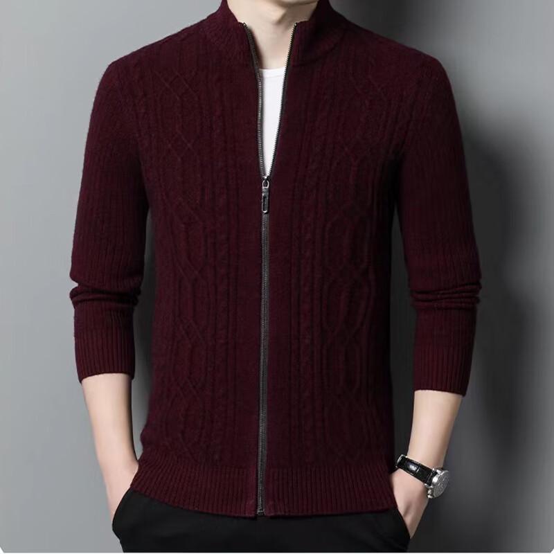 

Мужской повседневный кардиган на молнии из шерсти Raphenny RL402M021 2XL