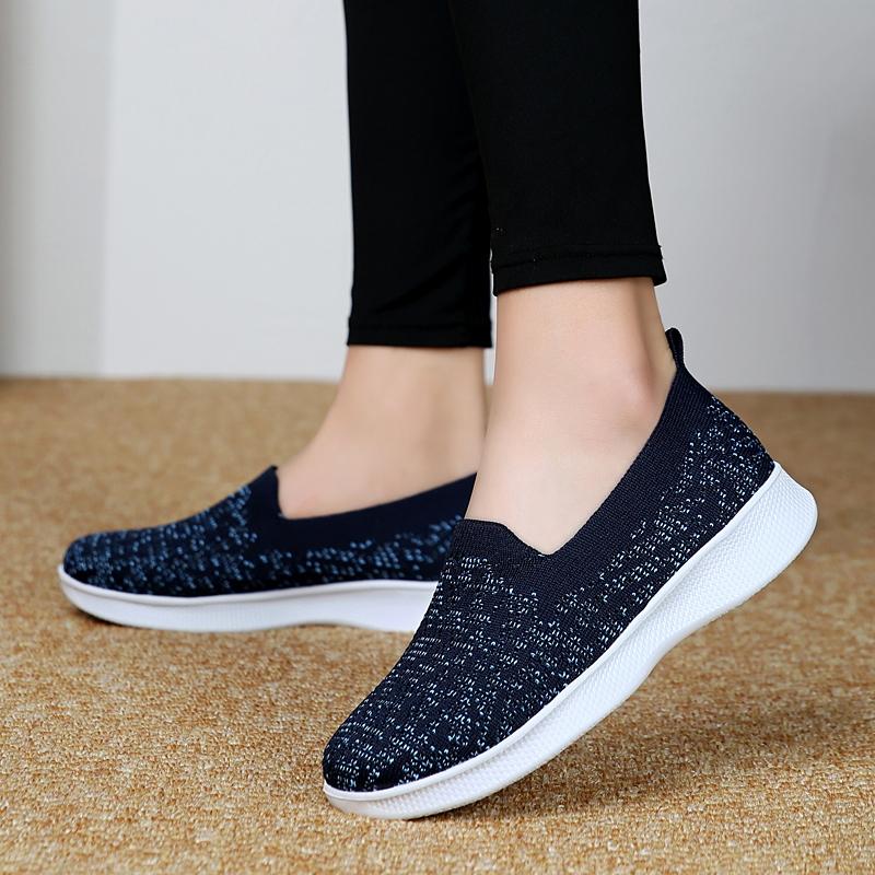 Fashion Women Summer Casual Loafers Flat Bottomed Outdoor High-quality Sports Soft Sole Walking Mesh Comfortable Vulcanized Shoes 36-44