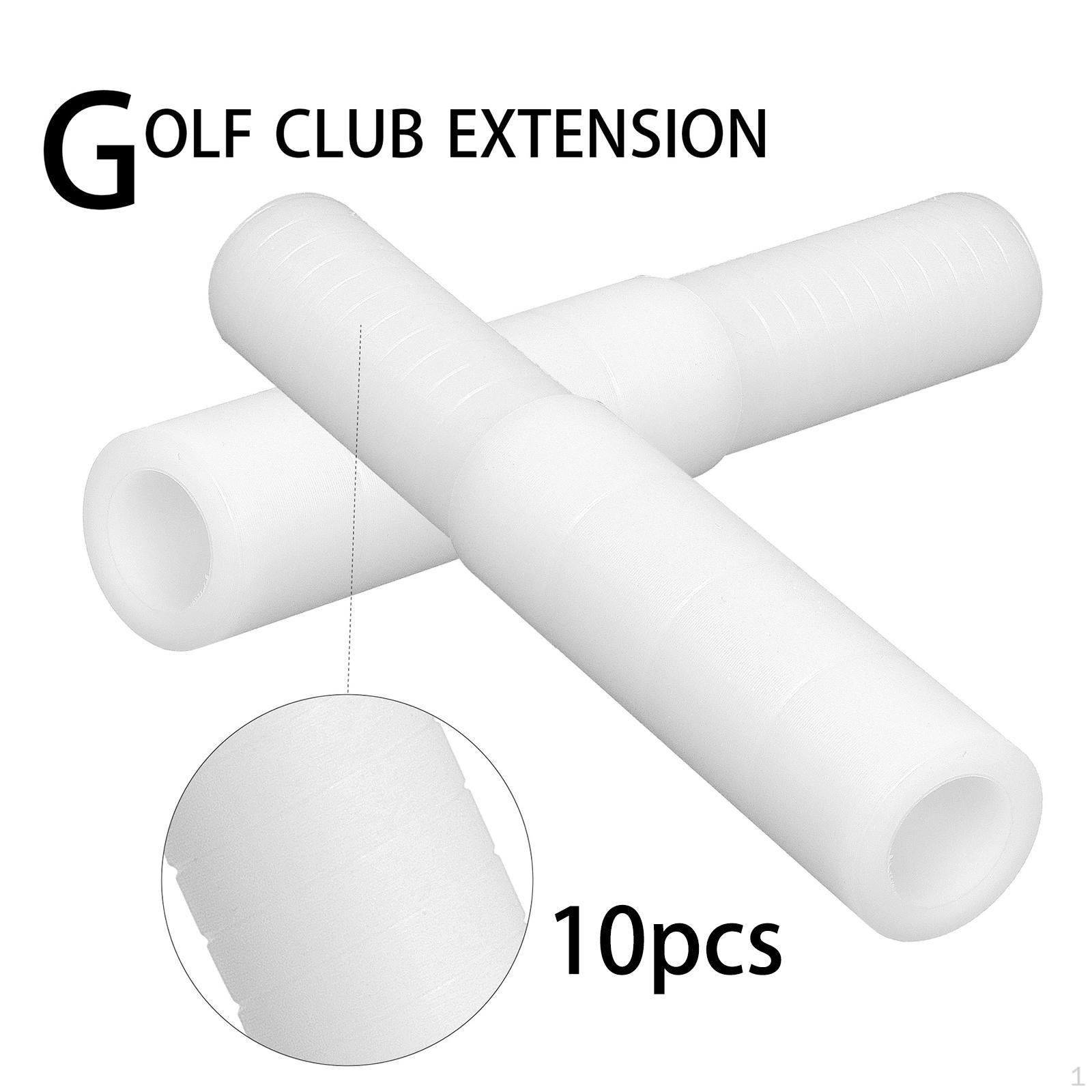 

10 Pieces Golf Club Extenders Accessories Equipment High Performance Replace Part White Out Dia 12.9 mm