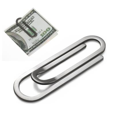 Paper Clip Stainless Steel Money Clip Creative Coin Clip Slim Lightweight Document Holder for Office School Home Use Card Photo Display Gift