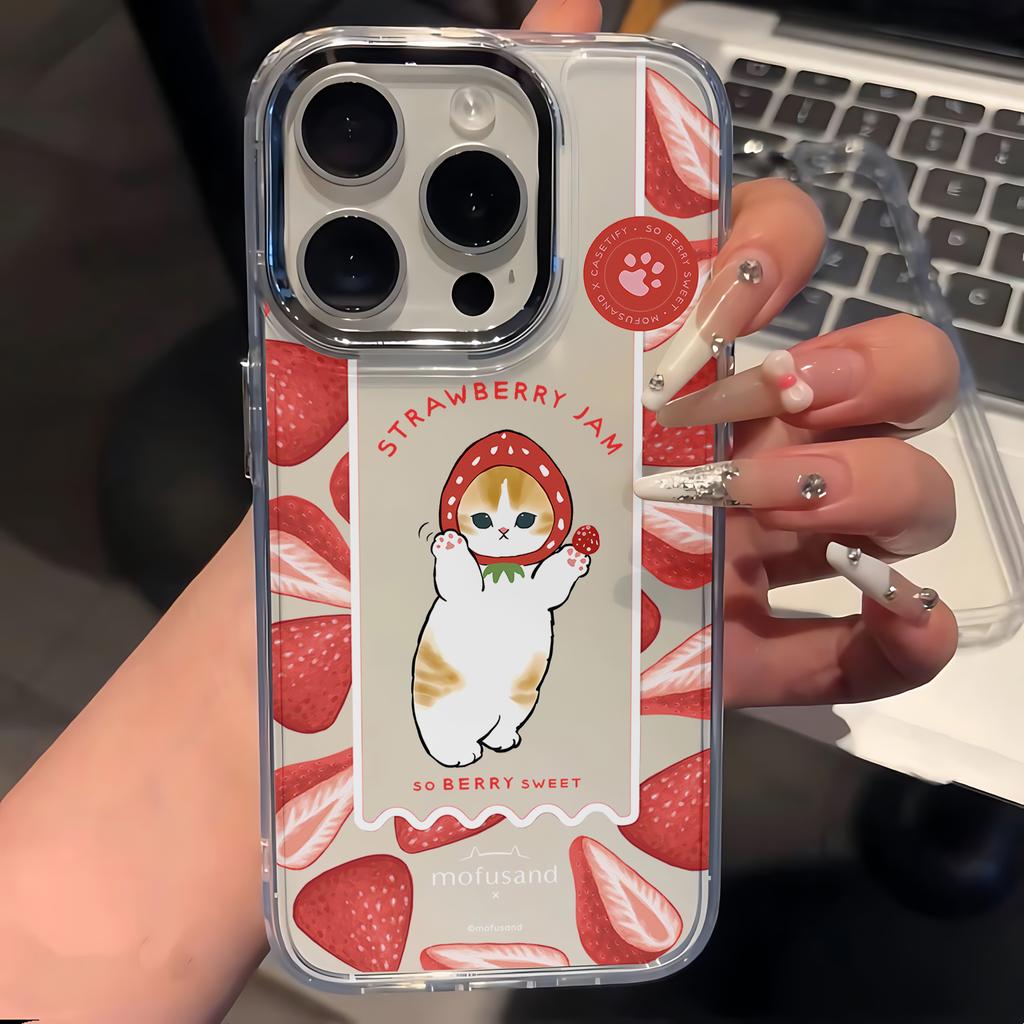 New Cute M-mofusands Cat Phone Case For IPhone 17 16e 16 15 14 13 12 11 Mini Pro Max X XSMAX 8 7 Air Plus Transparent Soft Cover