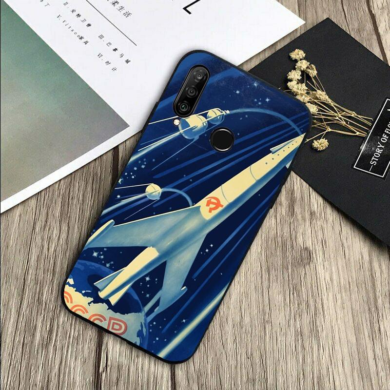 CCCP Soviet Space Propaganda Art For Huawei Nova 5T 9 10 SE 7i 8i 11i 12i Y73 Y90 Y70 Y72 Y61 Y91 P60 Pro P40 P30 Lite Case
