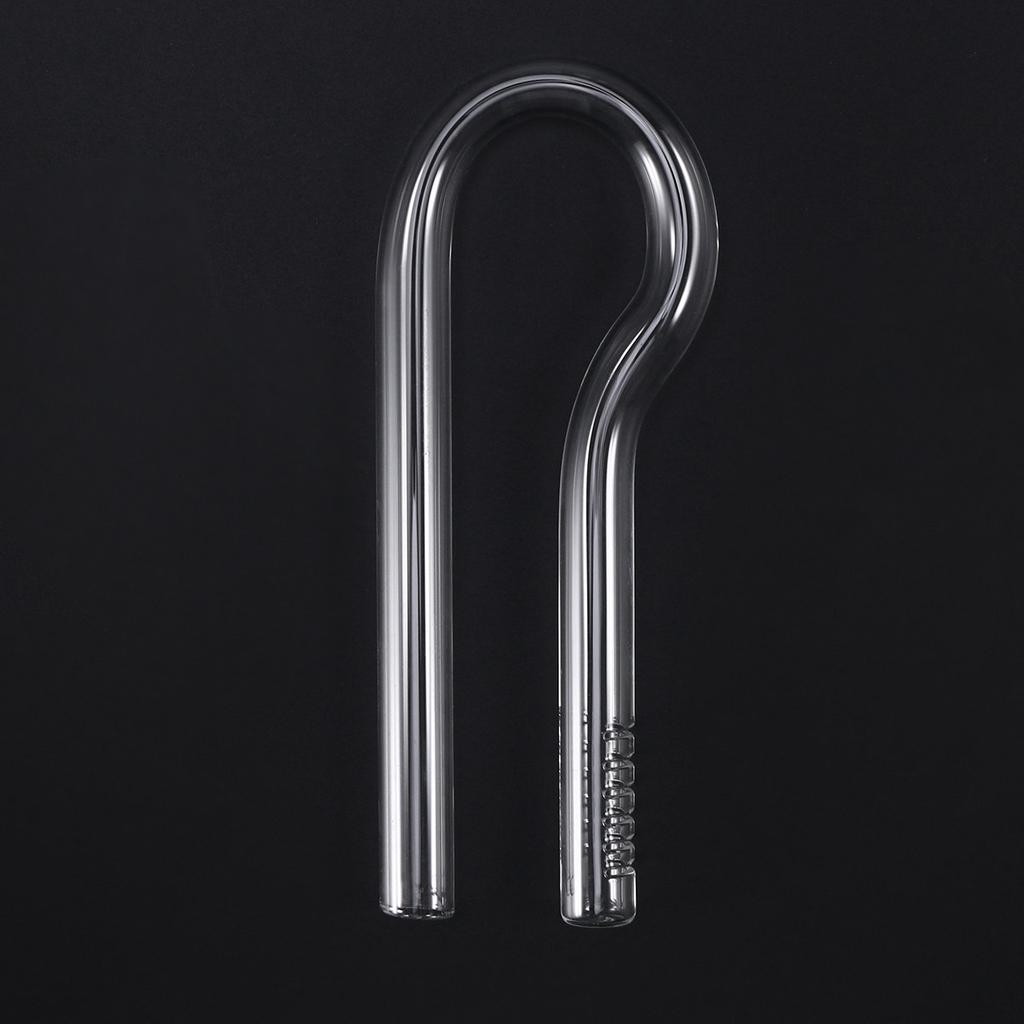 R Shaped Glass Water Inlet Outlet Tube for Aquarium Fish Tank 13Cm Hydrodynamic Design Stable Flow Oxygenation Corrosion