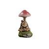 Resin Solar Mushroom Lamp Cute Animal Statue Light Desktop Decoration Rabbit Lawn Lamp  Flowerpot