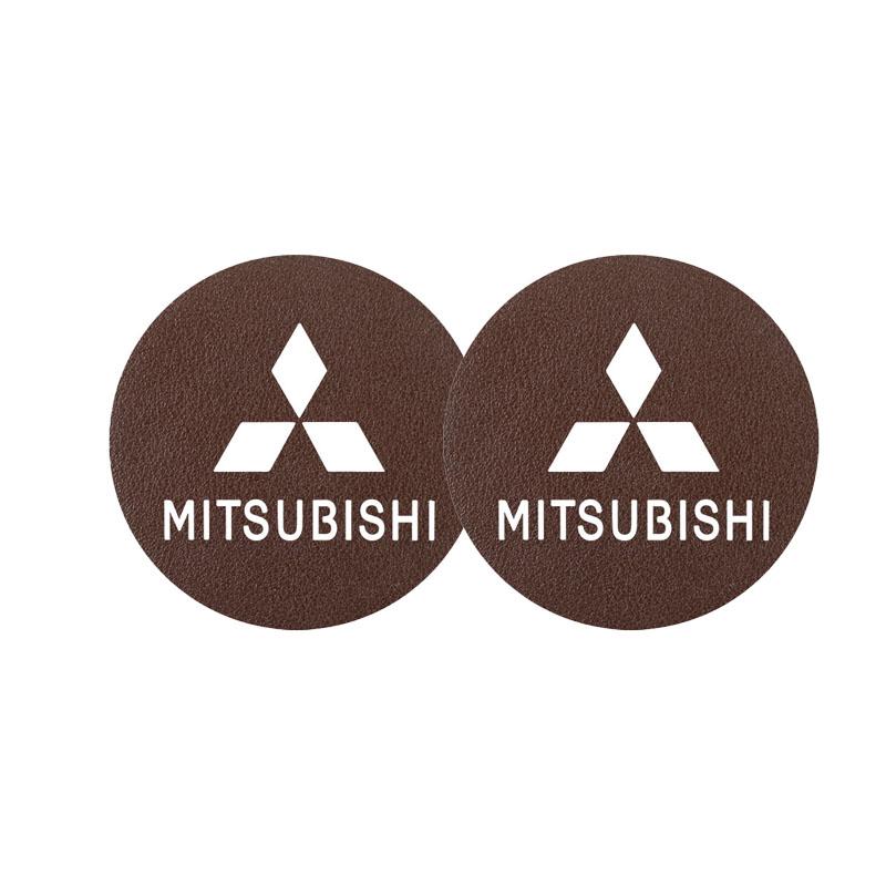 

2Pcs Car Water Cup Pad Non Slip Mat Coaster Auto Interiors For Mitsubishi Eclipse Lancer Outlander Pajero ASX Colt I200 Space Ex