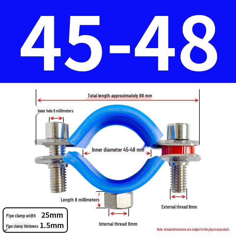 Stainless Steel Pipe Clamp Bracket with M8 Nut for Cable and Gas Pipes