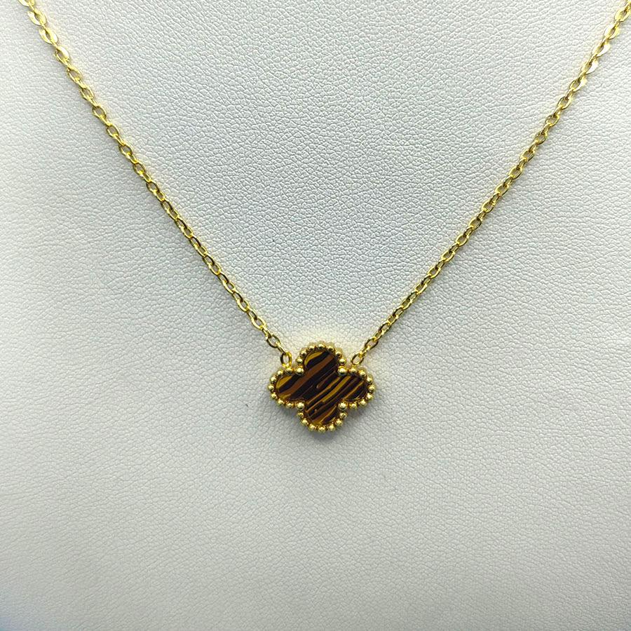 

13мм Подвеска Легкая Роскошь Четырехлистный Клевер Титановая Сталь Простой Модный Тренд Ожерелье Ювелирные Изделия 18K