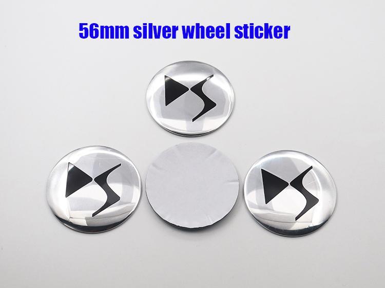 4pcs 56mm 60mm DS logo car emblem Wheel Center Hub Cap auto Rim refit dust-proof badge covers sticker styling accessories