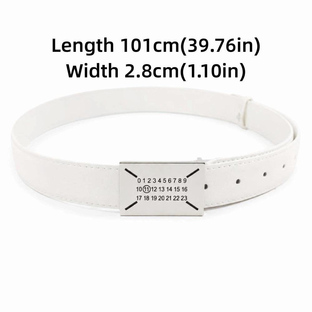 Ins Style PU Leather Belt Snap Buckle Alloy Buckle Belt Fashion Decorative Belt For Men Women