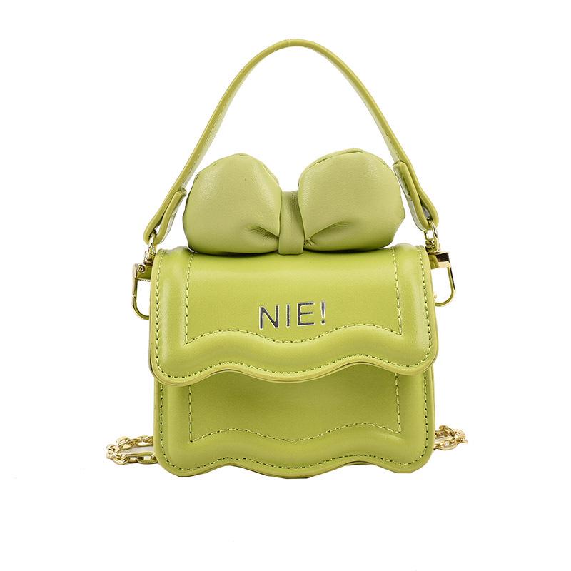 2024 Embossed Bow Mini Crossbody: Sweet Chain Bag for Girls