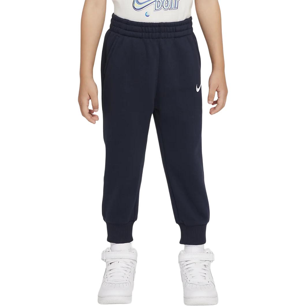 

Nike Full Length Pants Brand Logo Soft Fleece Lined Knitted Fabric Dark Navy Blue Infant And Toddler IB2542-410 4T
