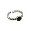 European S925 Retro Twist Stackable Open Ring for Women - Adjustable Cross Index Finger Ring, Trendy Internet Celebrity Style.