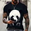 Funny Panda T-Shirts Animal 3D Print Streetwear Men Women Casual Fashion Oversized Short Sleeve T Shirt Male Tees Tops Clothing