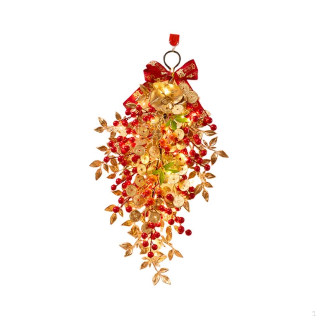 Chinesischer Jahreskranz Girlande Stilvoller Swag Frühlingsfest Türschmuck für Feiertag