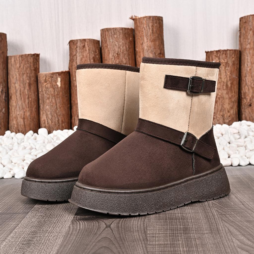 2025 new long boots, piled and thickened high snow boots for women, winter thin warm cotton shoes for women