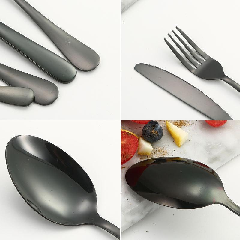 60-Piece Tableware 12-person Set American Station Flatware Set1010 Stainless Steel Tableware