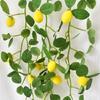 2Pieces Faux Lemon Branches Realistic Decorative Lemon Stem Faux Fruit Branches for Indoor and Outdoor Use