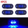 2/4Pcs Led Side Marker Lights 12v 24v Trailer Trucks Car Warning Lamp Clearance Signal Strobe Light Waterproof Oval Amber Lamp