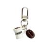 Simulation Coffee Cup Keychain Miniature Resin Mini Coffee Cup Bag Pendant Portable Cartoon Coffee Beans Keychain