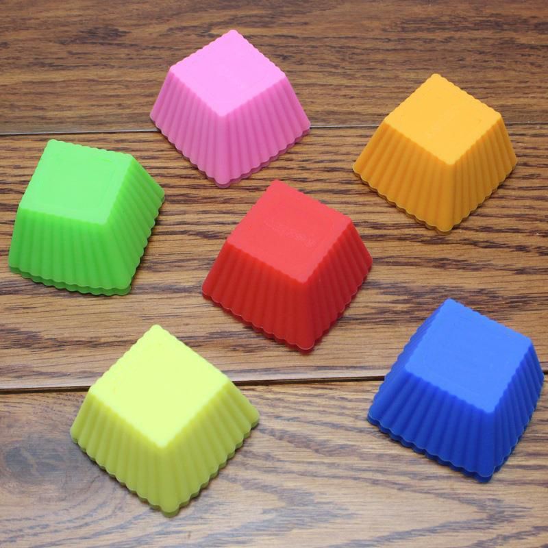 High-grade Silicone Square Cupcake Moulds For Creative And Fun Cake Decorating