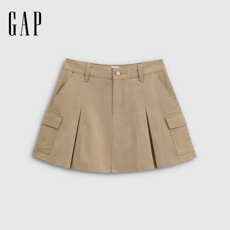 GAP Women s 2026 Spring Logo Twill Utility Pleated Mini Skirt M