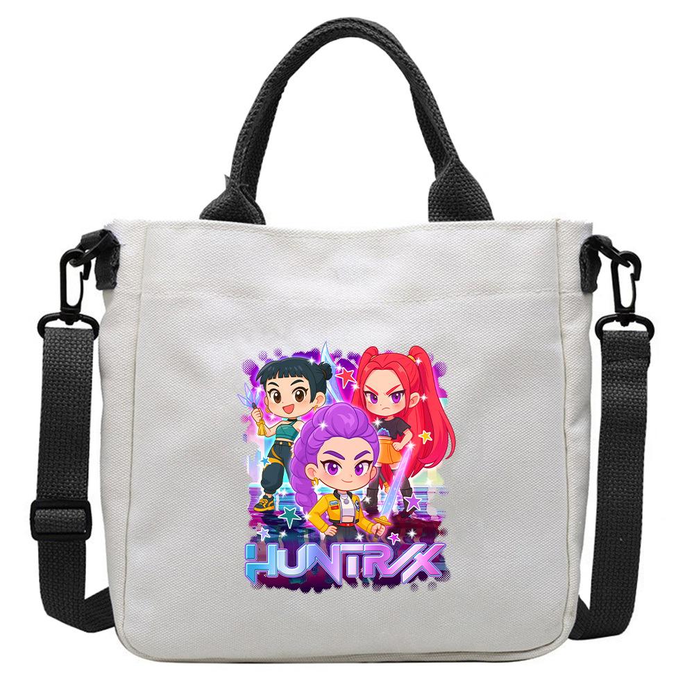 New Popular Movie Kpop Witch Hunting Girl Group Canvas Bag Student Messenger Bag Detachable Shoulder Strap Handbag KTY