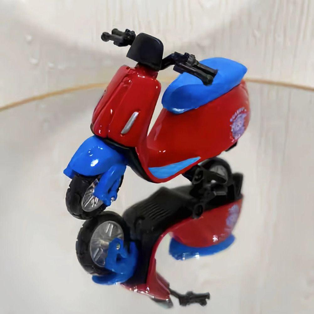 Cartoon Motorcycle Model Electric Scooter Zinc Zinc Alloy Motorcycle Toy Mini Motorcycle  Collection