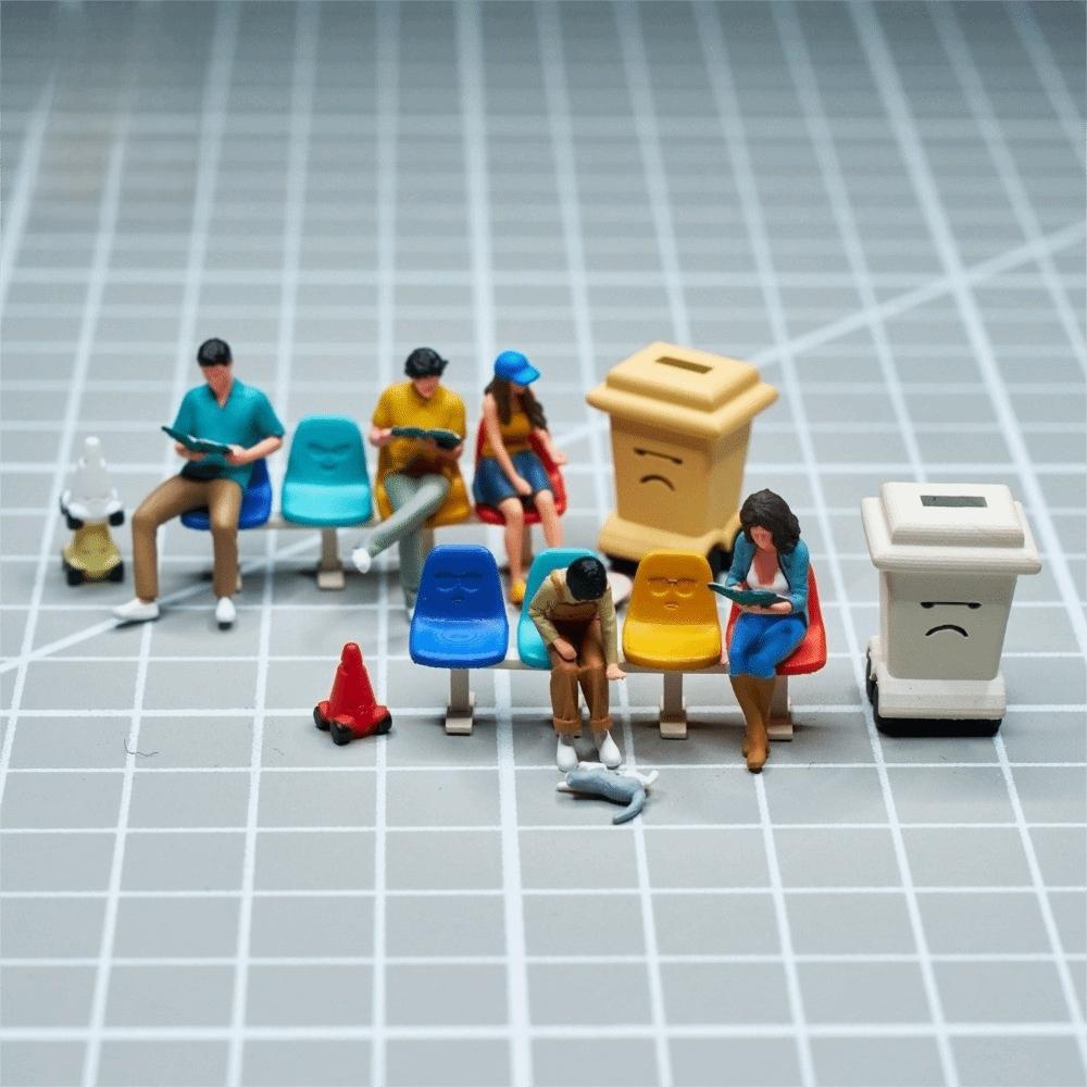 1/64 Scale Resin Model Traffic Barriers Scene Figurine Model Collection Miniature Scene Model