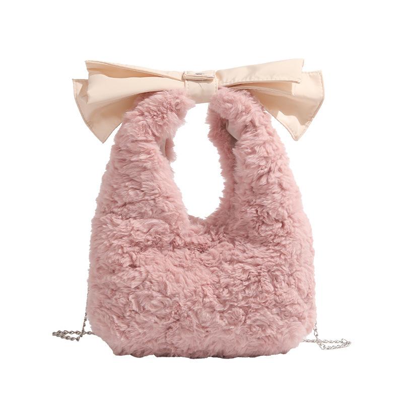 New Bow Mao Mao Bag Autumn and Winter Women's Bag Commuter Handbag Fashion Large Capacity One Shoulder Oblique Span Bag Tide