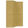 3 Panel Room Divider Brown Solid Paulownia Wood