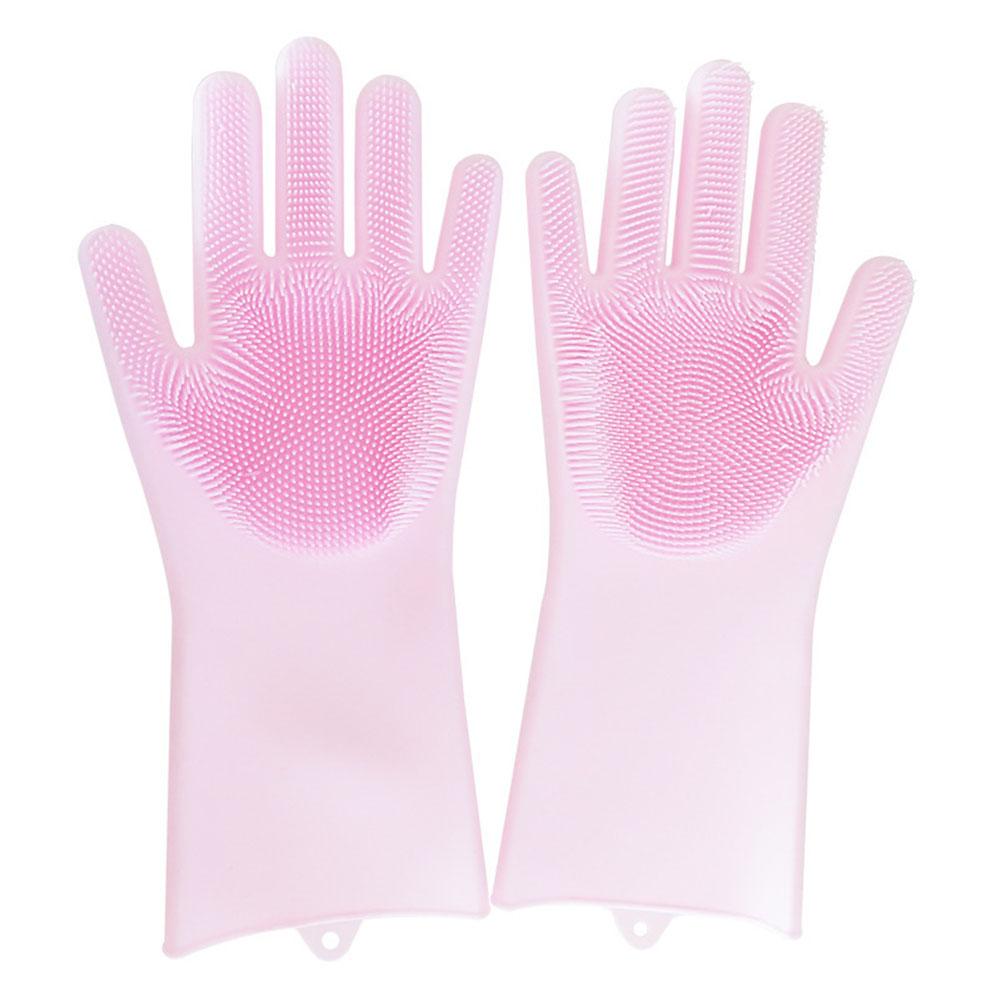 Magic Silicone Rubber Dish Washing Gloves Eco-Friendly Scrubber Cleaning Sponge