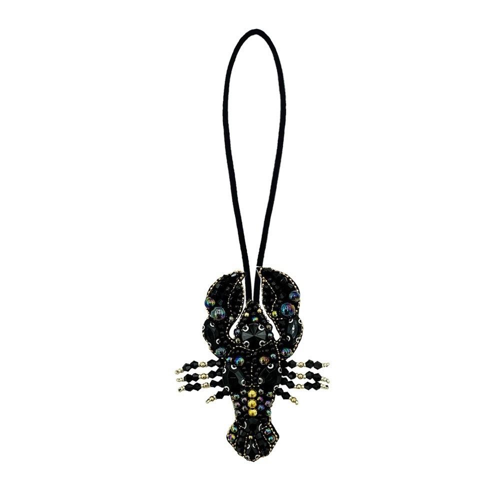 Fashion Handmade Crayfish Keychain Rhinestone Beaded Creative Lobster Pendant Crab Pendant Gifts