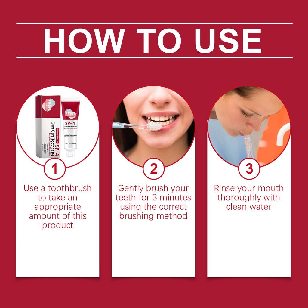 SP-4 Toothpaste, Sp-4 Probiotic Toothpaste, SP-4 Whitening Toothpaste, Fresh, Breath, Toothpaste, Toothpaste, Stain Removal, Complete Tooth Care 120g