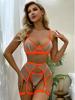 2023 European & American Sheer Three-Piece Sexy Lingerie Set for Women