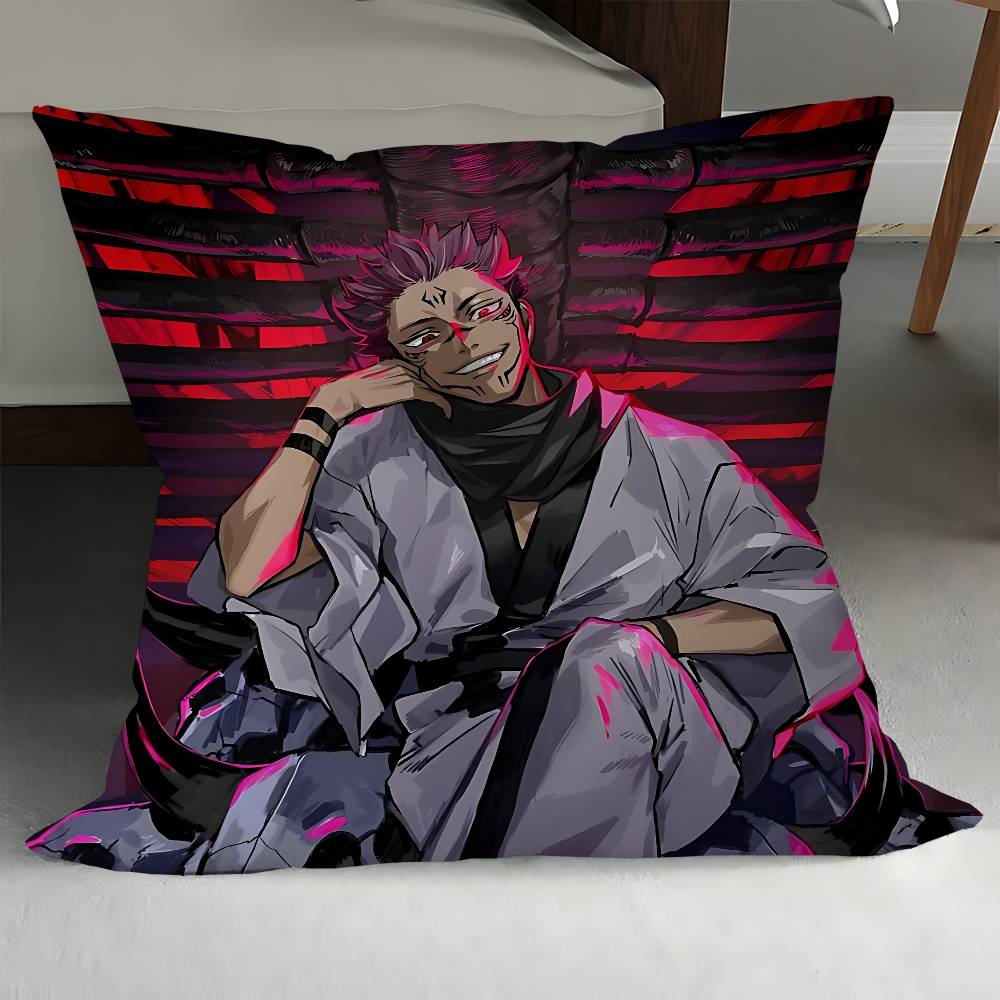 J-Jujutsu Kaisen Characters Yuji Pillow Gifts Home Office Furnishings Bedroom Sofa Car Cushion Cover Case 45x45cm