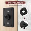 Heavy Duty Toggle Switch 12V DC 30A Waterproof 2 Pin ON/Off SPST With Mounting Panel, Weatherproof Cap Cover For Auto Car Marine Boat