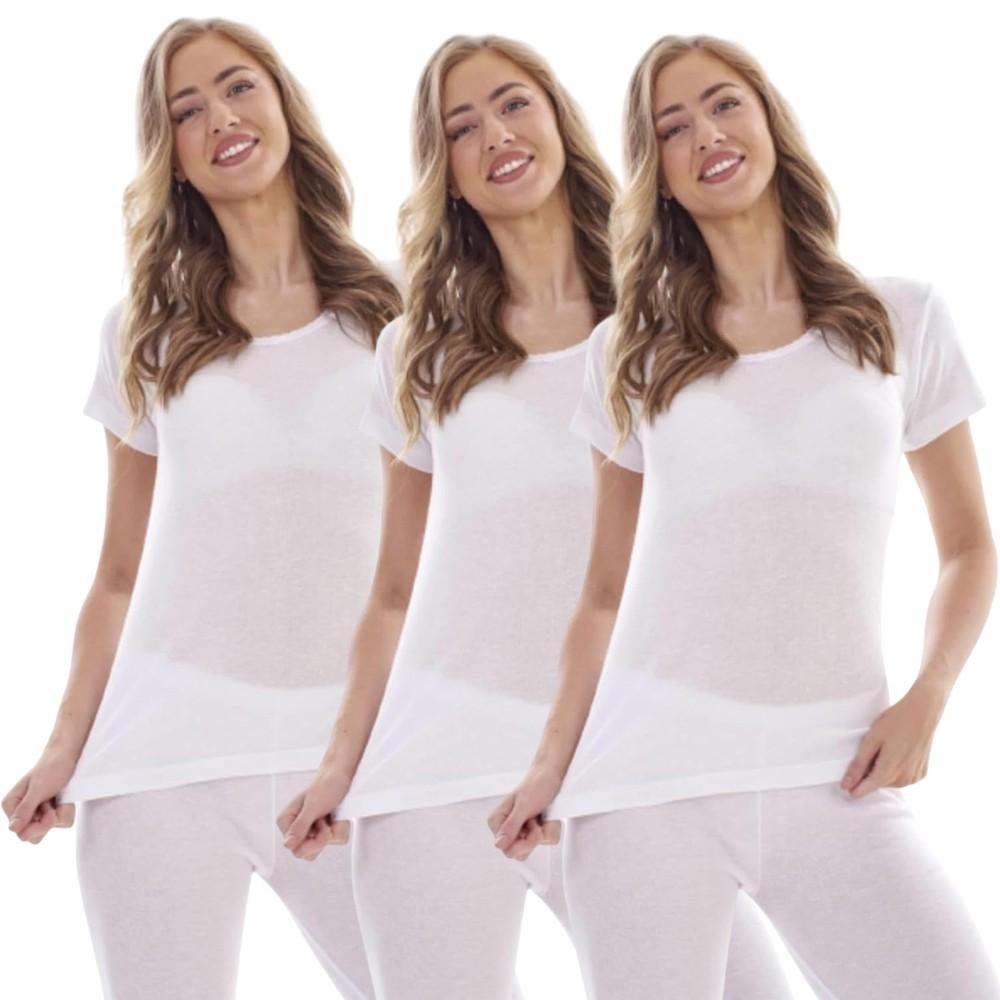 Heatforce Womens/Ladies Short-Sleeved Thermal Top (Pack of 3)